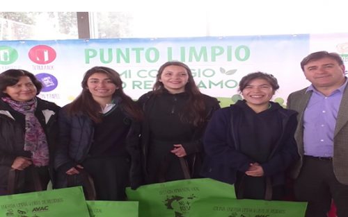 Colina inaugura Puntos Limpios en Liceo Bicentenario para fomentar reciclaje de estudiantes
