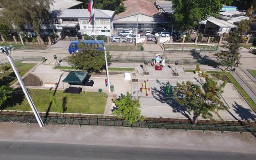 Estudiantes y Alcalde de Colina inauguraron nueva Plaza Andalién