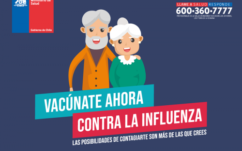 Calendario de vacunación contra la influenza para Adultos Mayores en sedes sociales