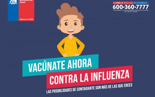 Calendario de vacunación contra la influenza en escuelas y colegios
