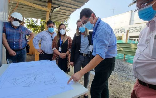 ALCALDESA  DE COLINA  VISITA AVANCES EN LA CONSTRUCCIÓN DE LA NUEVA FARMACIA ESMERALDA