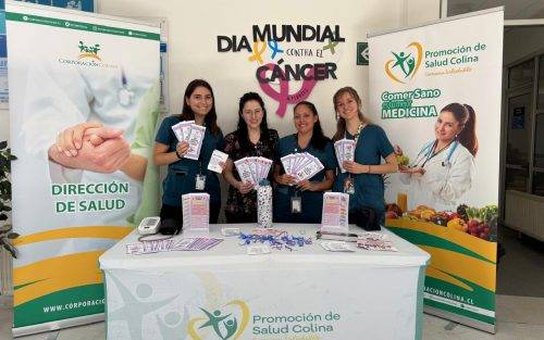 Colina conmemoró el Día mundial contra el Cáncer con intervención en CESFAM Colina